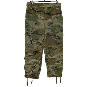 Army Cargo Pants Medium Short Woodland Camo Ripstop Combat Insect Repellant